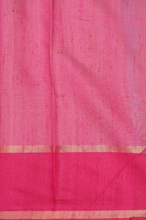 Jute Saree In Sky Blue With Threadwork Buttas