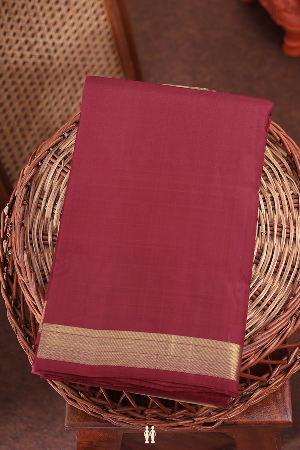 Kanchipuram Silk Saree In Red With Zari Border