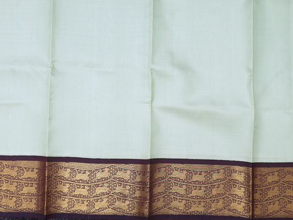 Zari Border Pale Green Kanchipuram Pavadai Sattai Material
