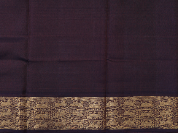Contrast Border Blue Kanchipuram Pavadai Sattai Material