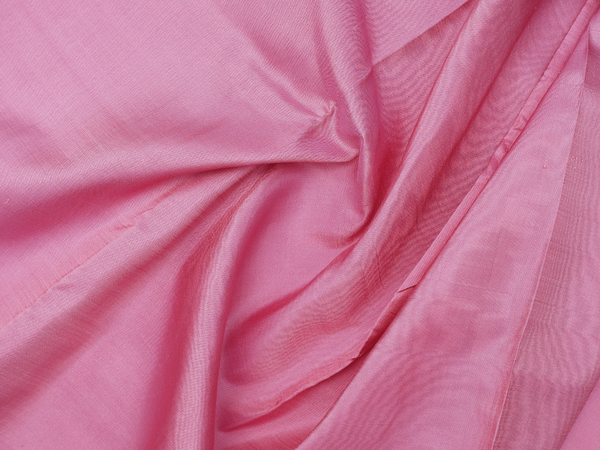 Contrast Border Pink Kanchipuram Pavadai Sattai Material