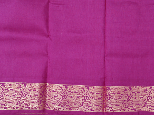 Contrast Border Pink Kanchipuram Pavadai Sattai Material