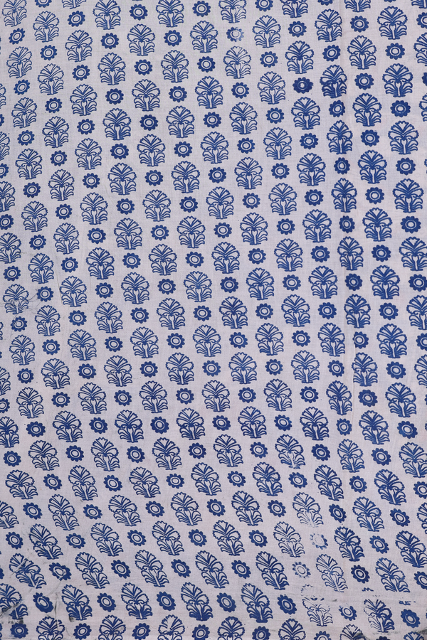 Kalamkari Cotton Saree In Beige With Allover Design