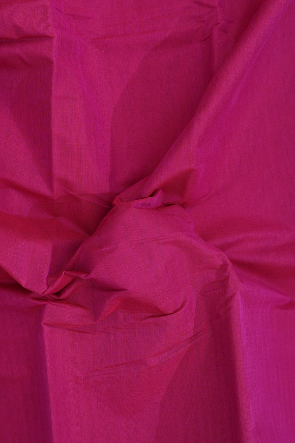 Kanchi Cotton Saree In Berry Purple With Contrast Border