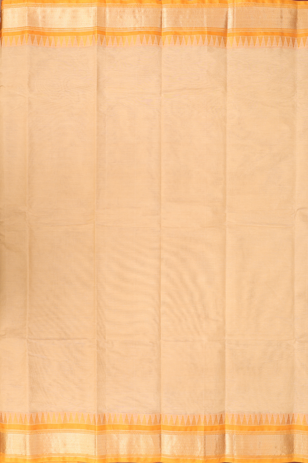Kanchi Cotton Saree In Biscuit Color With Silk Border