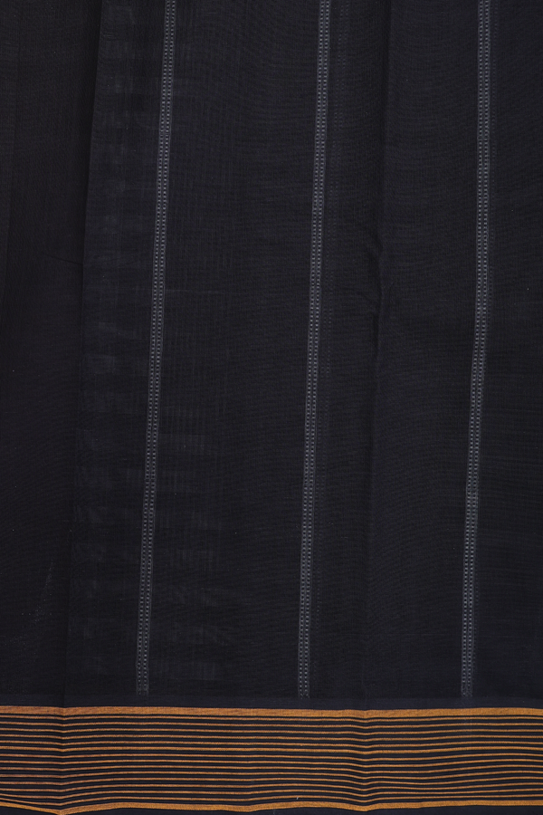 Kanchi Cotton Saree In Black And White With Checks Design