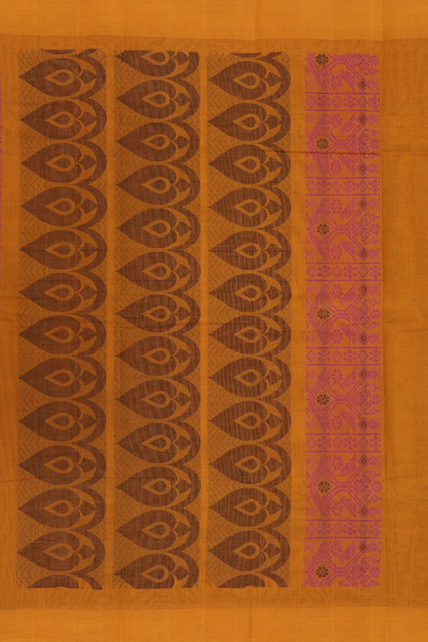 Kanchi Cotton Saree In Black With Paisley Buttas