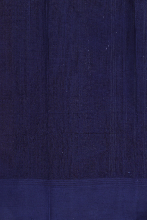 Kanchi Cotton Saree In Bluish Grey With Threadwork Buttas