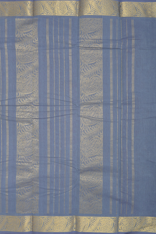 Kanchi Cotton Saree In Blush Red With Floral Buttas