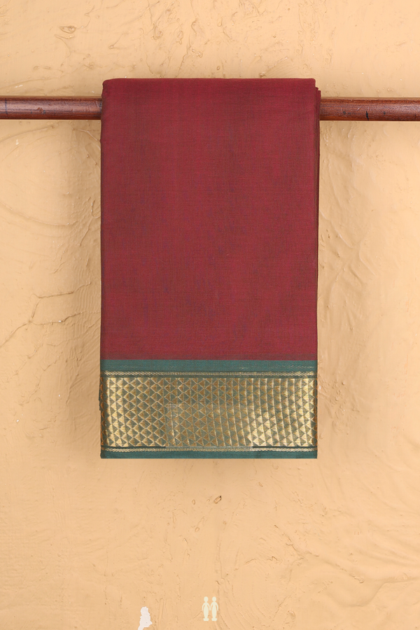 Kanchi Cotton Saree In Manthulir With Contrast Border