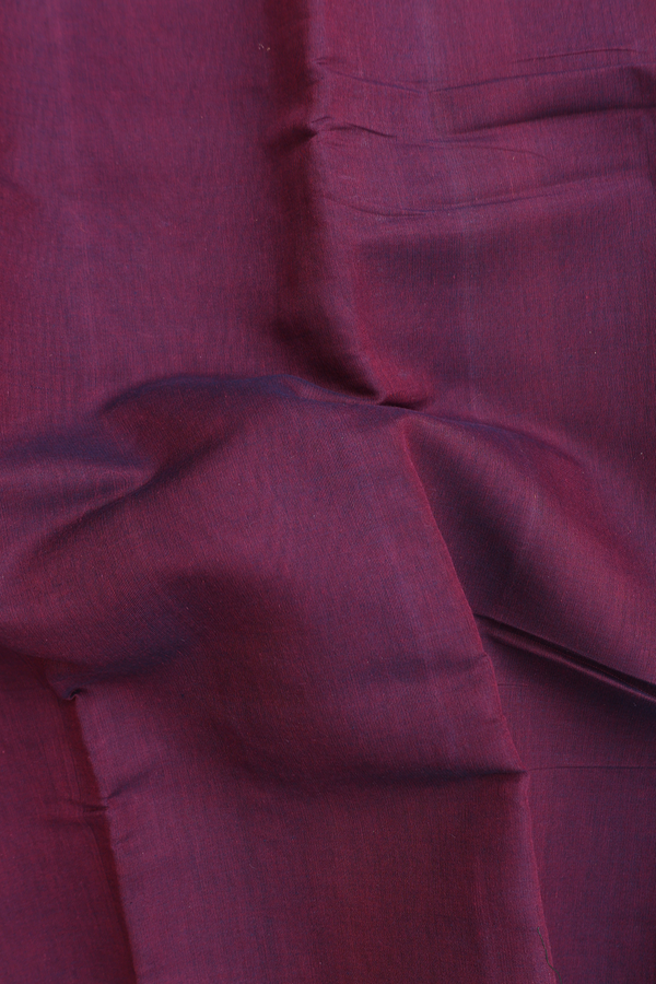 Kanchi Cotton Saree Dark Chocolate Brown With Contrast Border