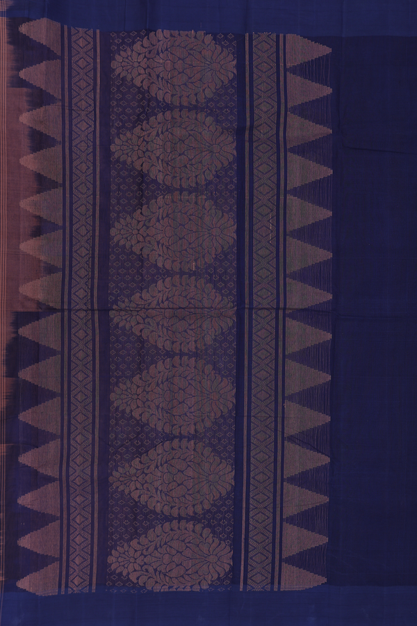 Kanchi Cotton Saree In Cocoa Brown With Floral Buttas