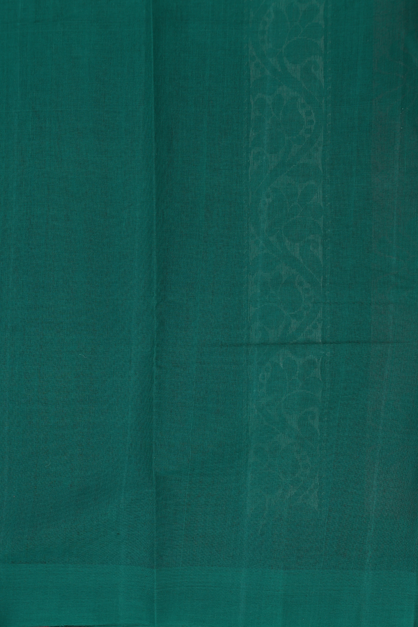 Kanchi Cotton Saree In Cocoa Brown With Threadwork Buttas