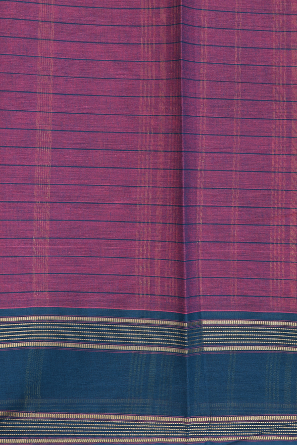 Kanchi Cotton Saree In Coral Orange With Checks Design