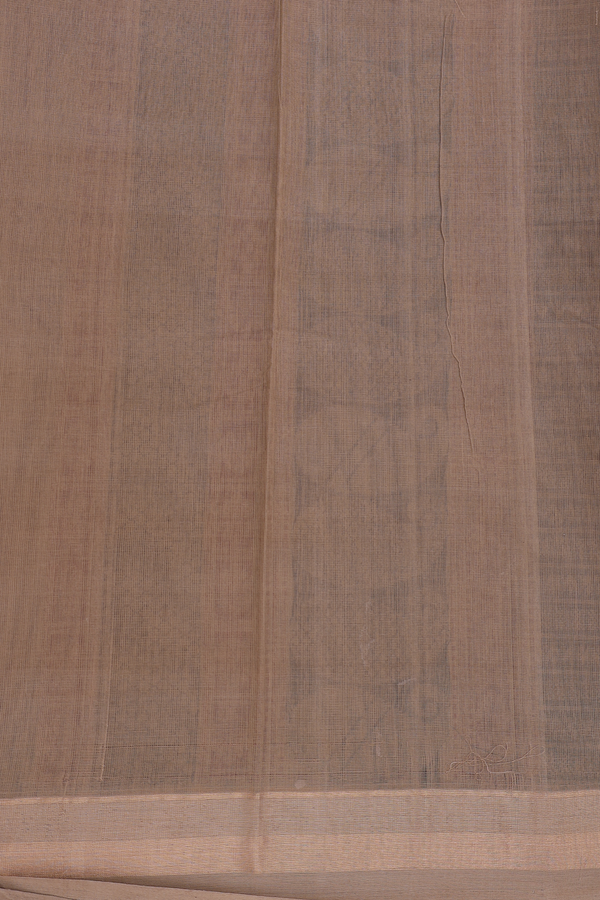 Kanchi Cotton Saree In Creamy Pink With Threadwork Motifs