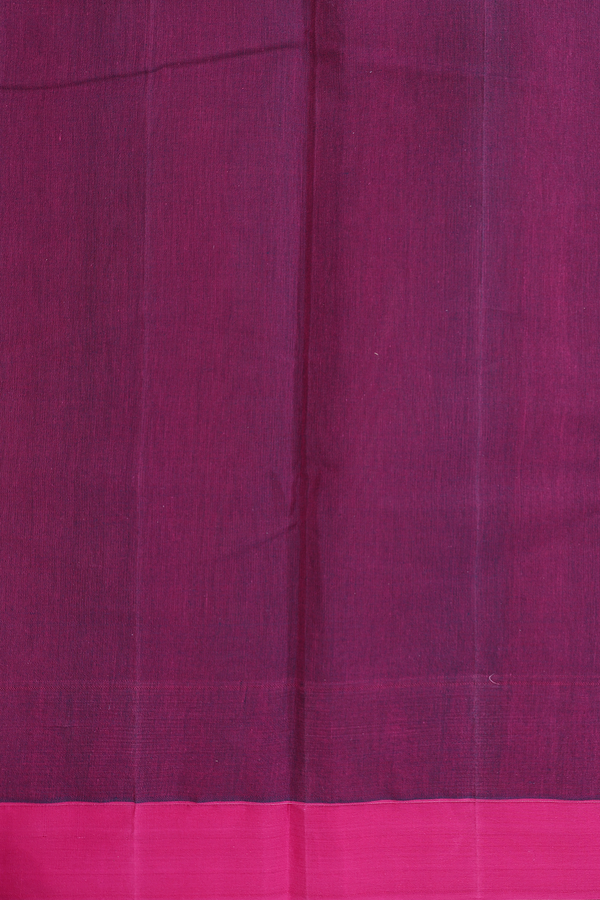 Kanchi Cotton Saree In Dark Green With Ganga Jamuna Border