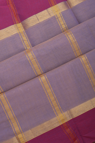 Kanchi Cotton Saree In Dual Tone With Contrast Border