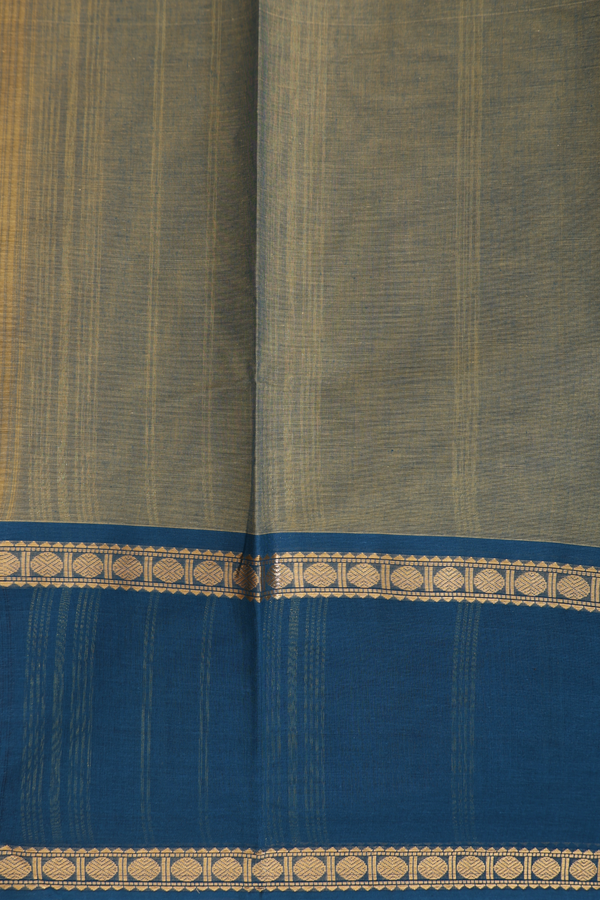 Kanchi Cotton Saree In Dual Tone With Ganga Jamuna Border
