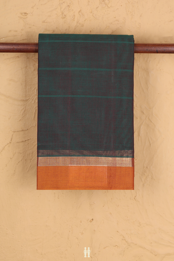 Kanchi Cotton Saree In Dual Tone With Self Stripes Design