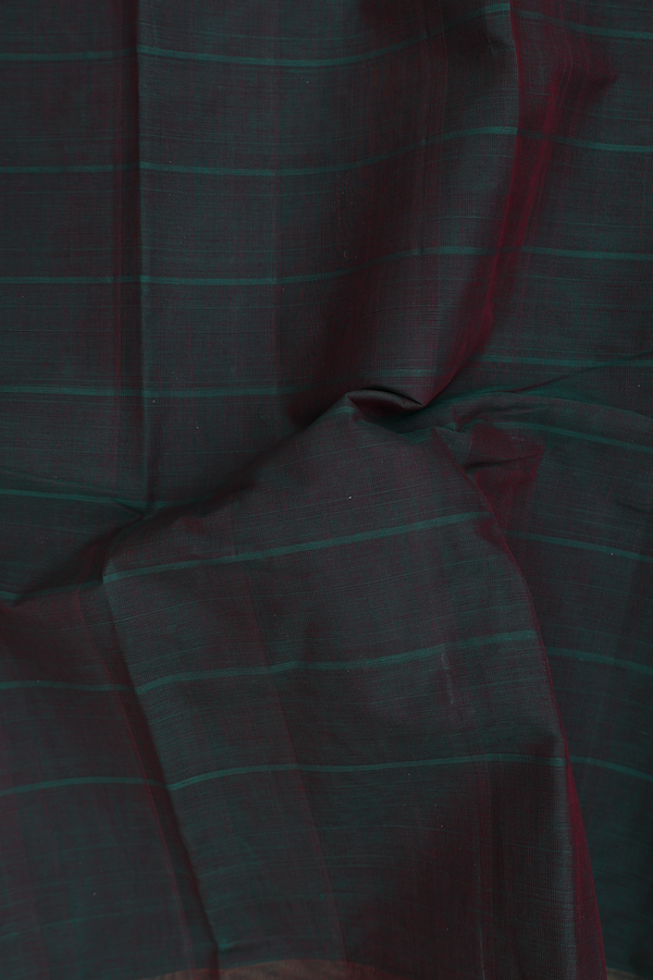 Kanchi Cotton Saree In Dual Tone With Self Stripes Design