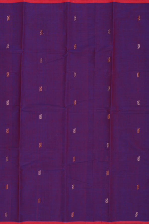 Kanchi Cotton Saree In Dual Tone With Threadwork Buttas
