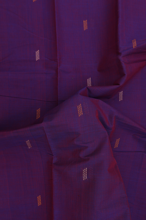 Kanchi Cotton Saree In Dual Tone With Threadwork Buttas