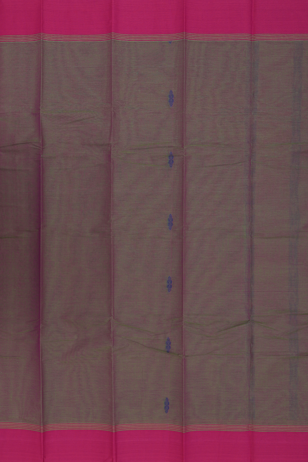 Kanchi Cotton Saree In Dual Tone With Threadwork Design