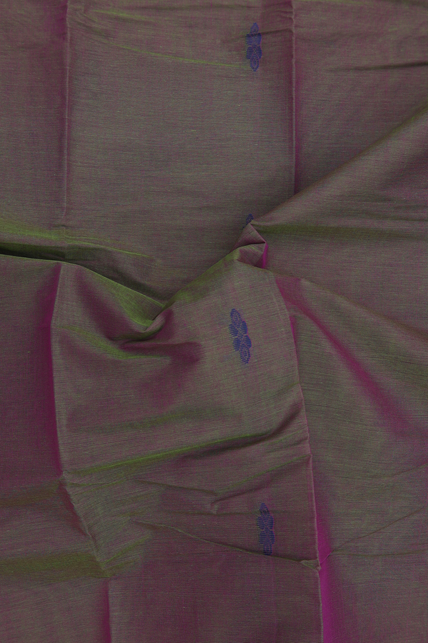 Kanchi Cotton Saree In Dual Tone With Threadwork Design