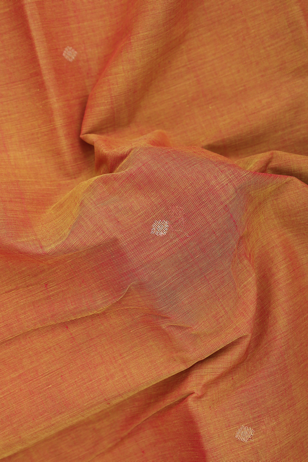 Kanchi Cotton Saree In Dual Tone With Zari Buttas