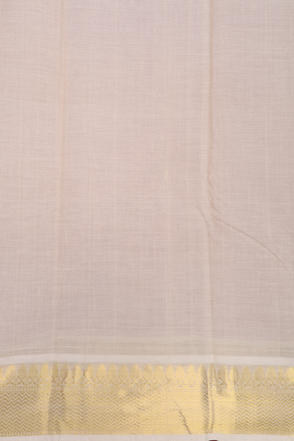 Kanchi Cotton Saree In Dusty Purple With Zari Border