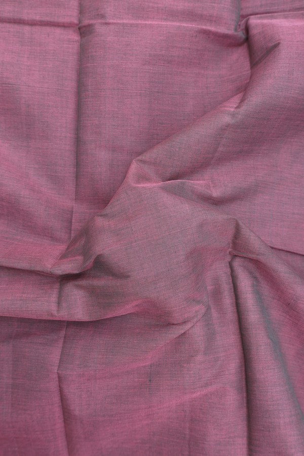 Kanchi Cotton Saree In Dusty Rose Pink With Contrast Border