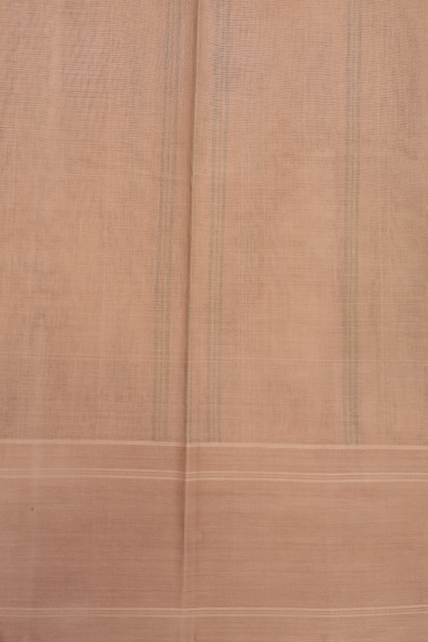 Kanchi Cotton Saree In Forest Green With Contrast Border
