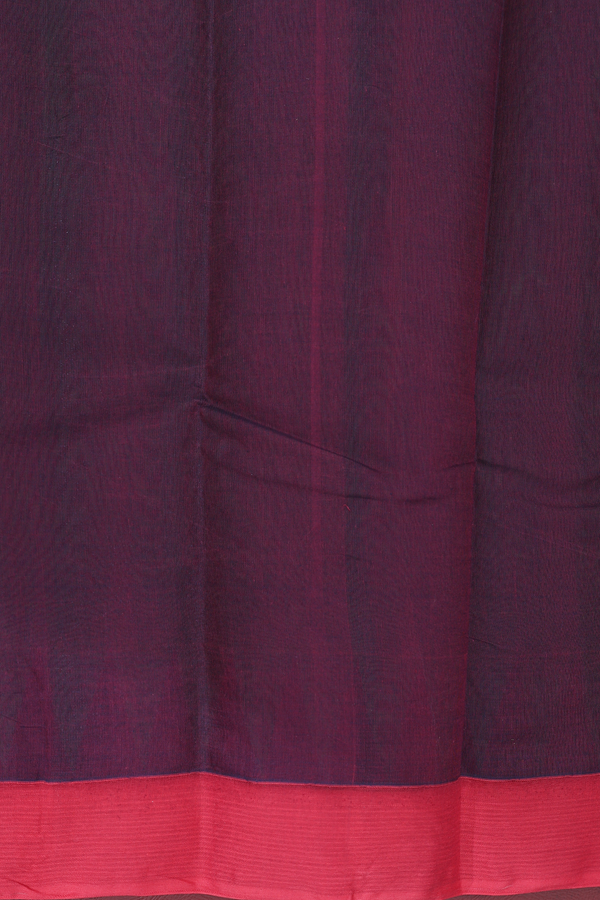 Kanchi Cotton Saree In Forest Green With Contrast Border