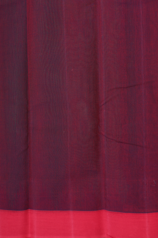 Kanchi Cotton Saree In Forest Green With Temple Border