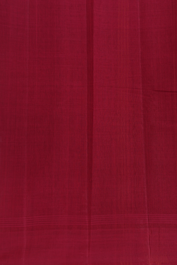 Kanchi Cotton Saree In Ginger Orange With Threadwork Buttas