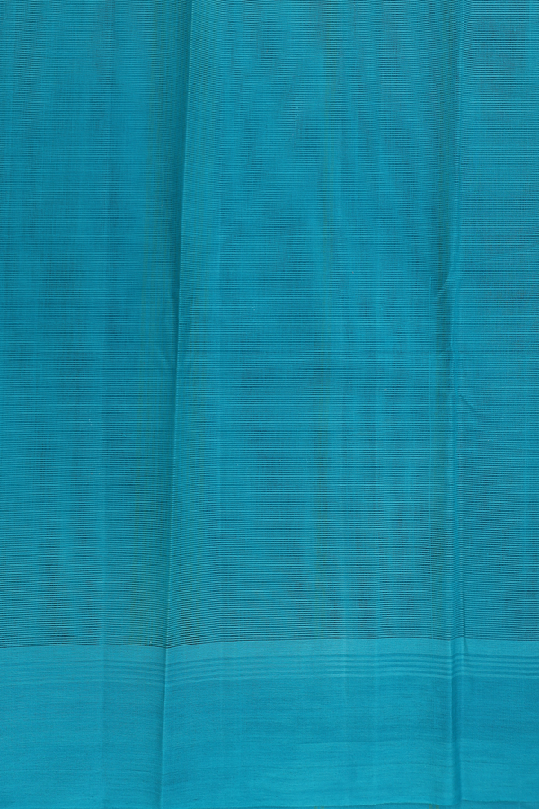 Kanchi Cotton Saree In Green With Contrast Border