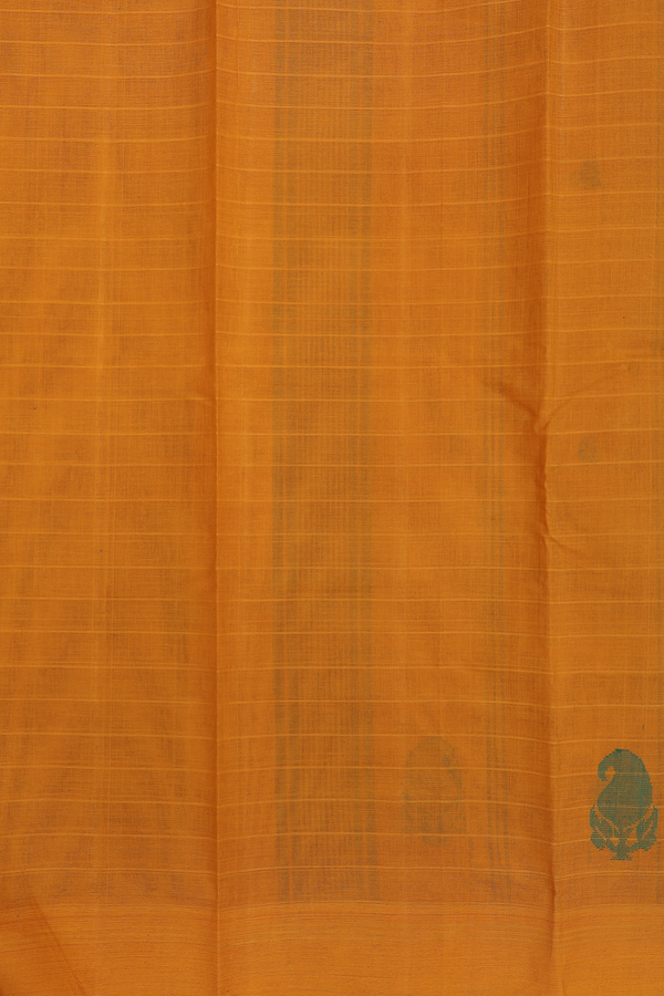Kanchi Cotton Saree In Green With Floral Buttas