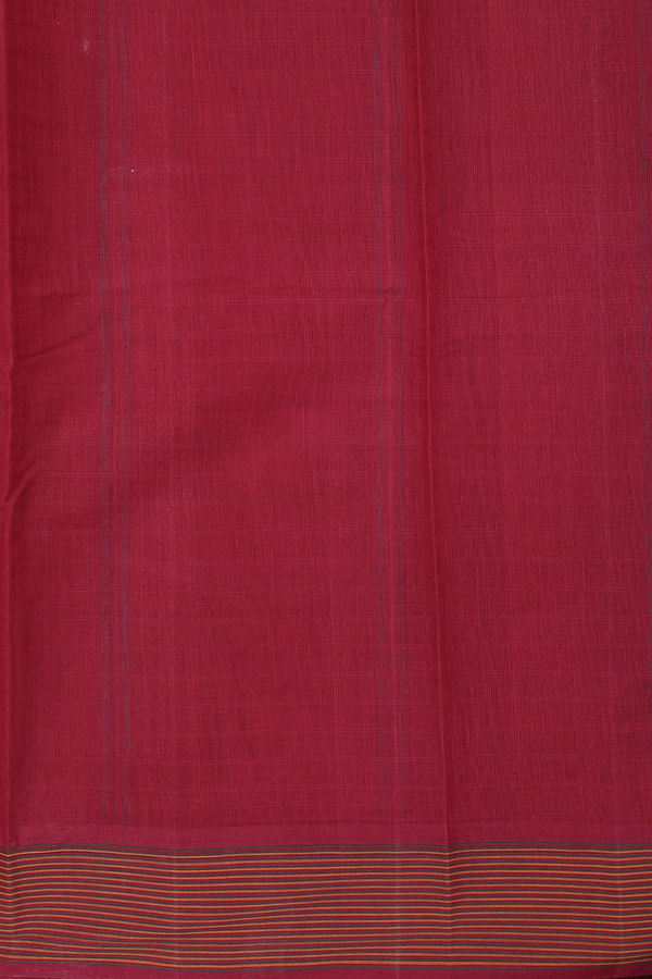 Kanchi Cotton Saree In Green With Stripes Design