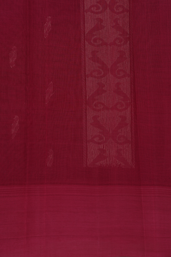 Kanchi Cotton Saree In Green With Threadwork Buttas