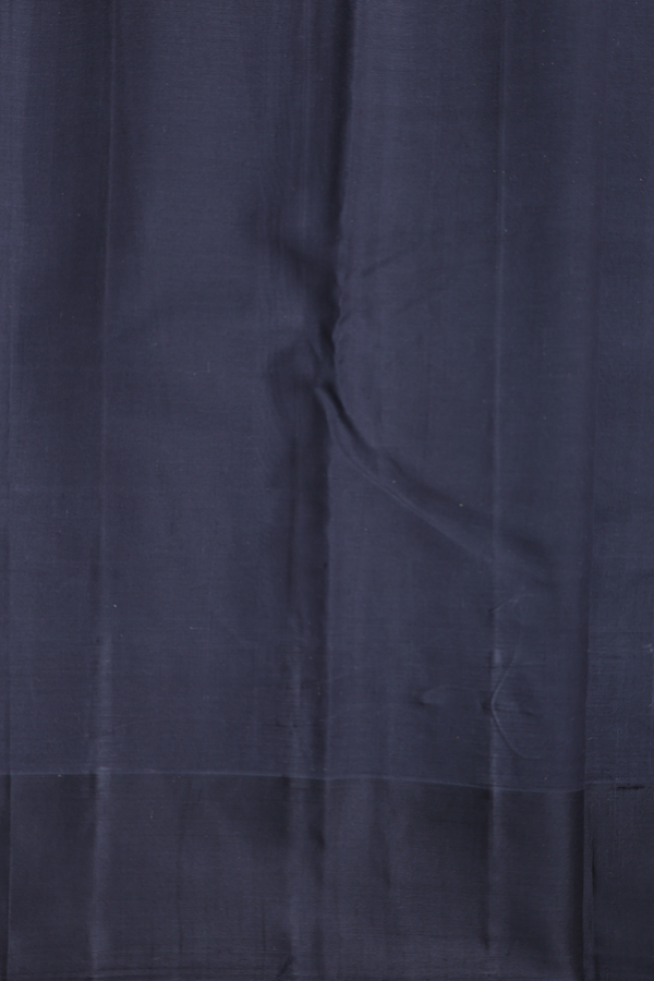 Kanchi Cotton Saree In Grey With Contrast Silk Border