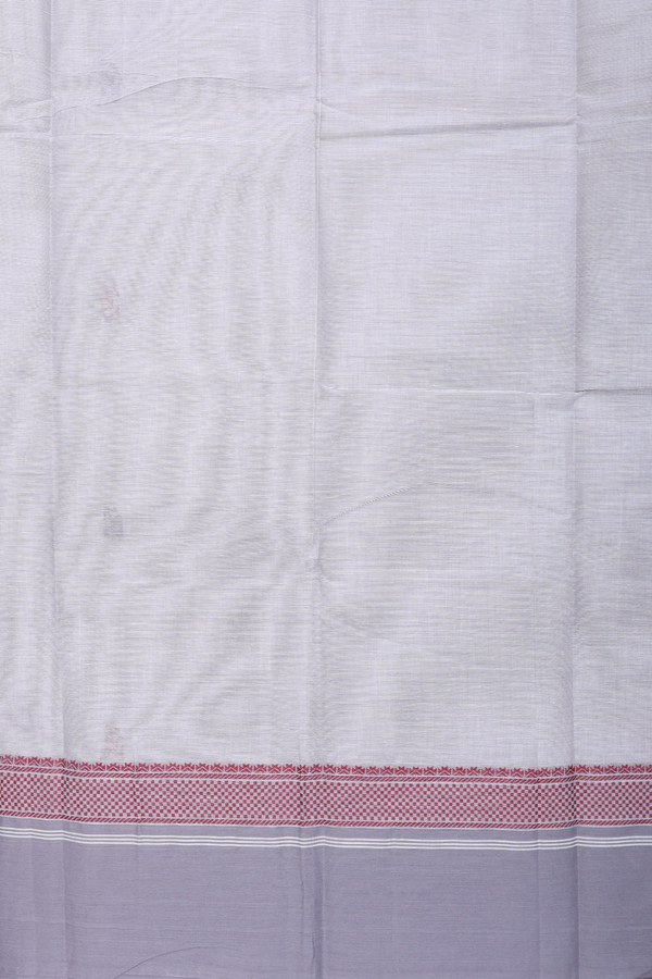 Kanchi Cotton Saree In Grey With Floral Buttas