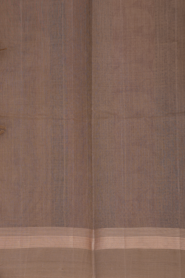 Kanchi Cotton Saree In Hibiscus Red With Threadwork Motifs