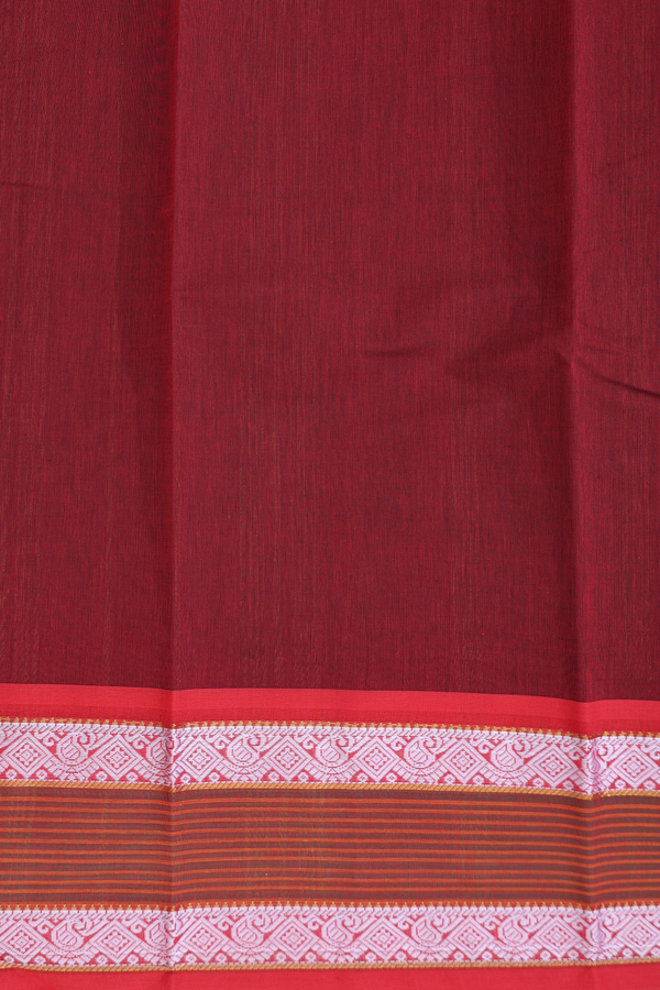 Kanchi Cotton Saree In Blue With Contrast Border