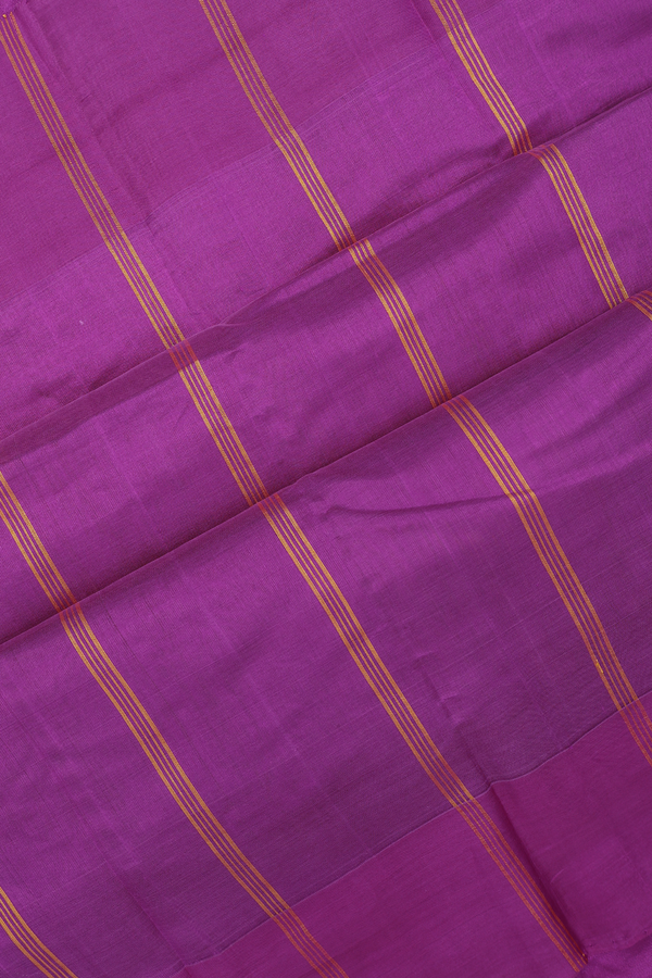 Kanchi Cotton Saree In Lime Green With Contrast Border