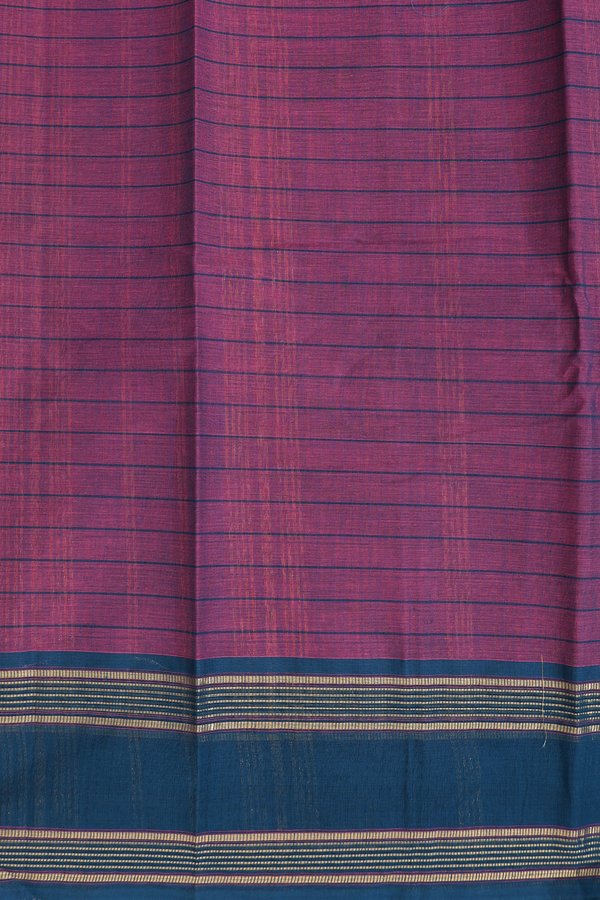 Kanchi Cotton Saree In Magenta With Checks Design