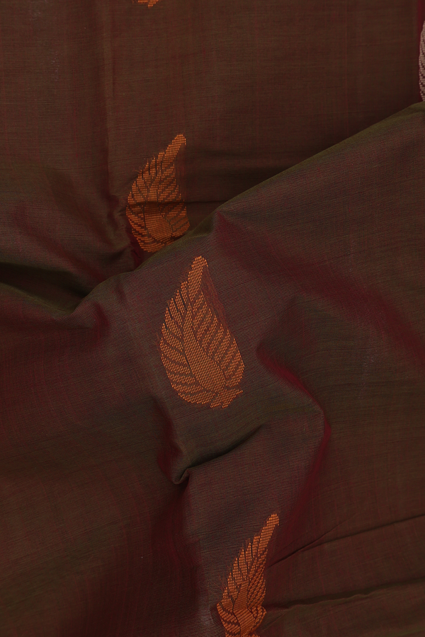 Kanchi Cotton Saree In Manthulir With Threadwork Motifs