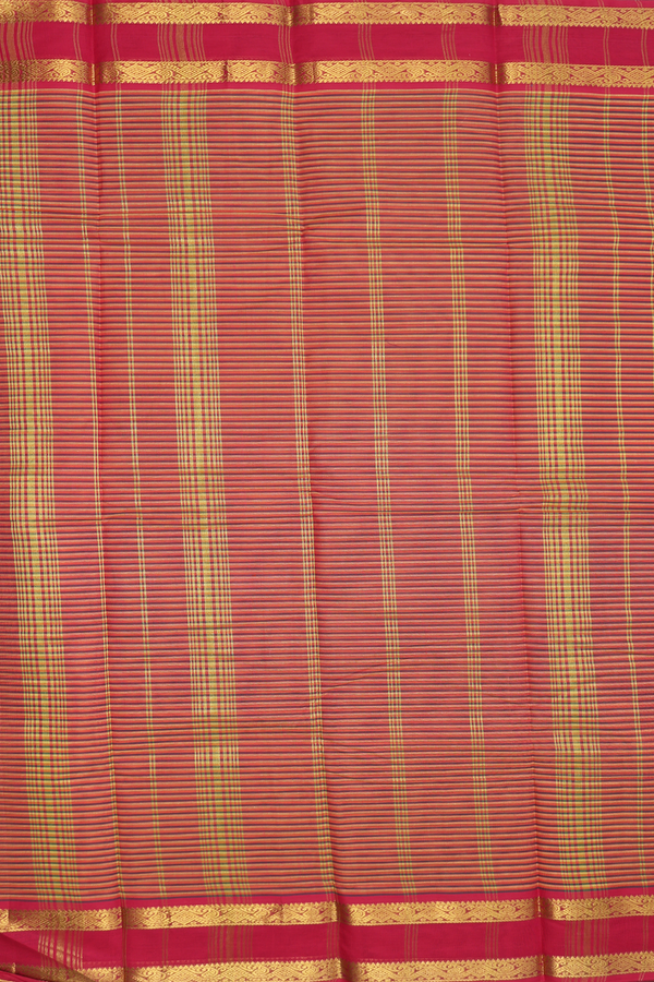 Kanchi Cotton Saree In Multicolor With Stripes Design