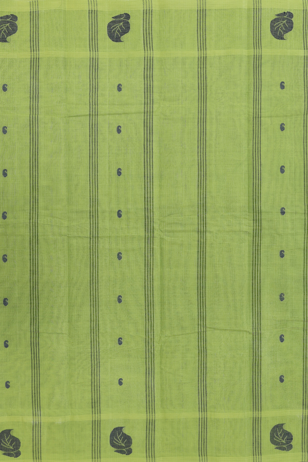 Kanchi Cotton Saree In Navy Blue With Paisley Buttas