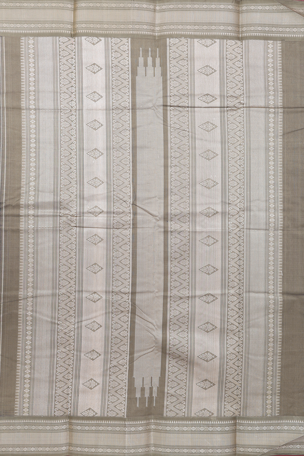 Kanchi Cotton Saree In Oxford Blue With Contrast Silk Border