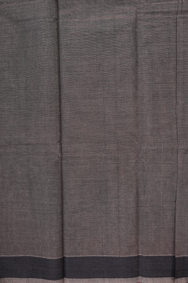 Kanchi Cotton Saree In Oxford Brown With Checks Design